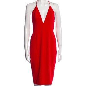 JAY GODFREY MIDI RED EVENING DRESS - Small Size 4 | New without tags
